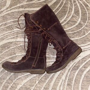 Timberland Dark Brown Lace-Up Boots 8.5